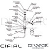 Cifial 32411TH-X11 U PVD X11 Techno Mono Bidet Mixer Tap Dimension